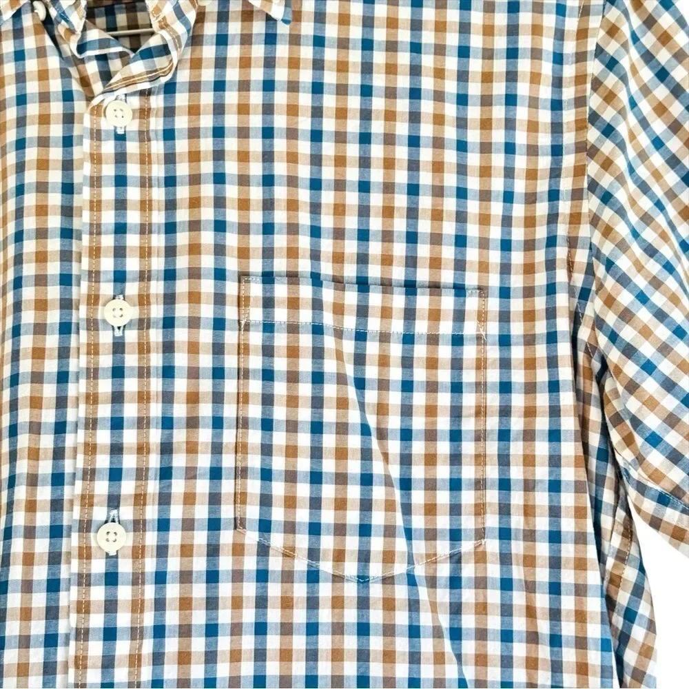 J. Crew Factory Long Sleeve Cotton Slim Button Down Plaid Shirt. Medium. NWOT.